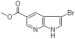 结构式 CAS# 1190322-65-6, 3-溴-1H-吡咯并[2,3-b]吡啶-5-羧酸甲酯