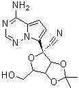 2-C-(4-Aminopyrrolo[2,1-f][1,2,4]triazin-7-yl)-2,5-anhydro-3,4-O-(1-methylethylidene)-D-altrononitrile molecular structure (CAS 1191237-80-5)