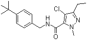 structure of CAS# 119168-77-3, Tebufenpyrad;4-Chloro-N-(4-tert-butylbenzyl)-3-ethyl-1-methyl-1H-pyrazole-5-carboxamide