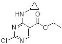 structure of CAS# 1192711-36-6, Ethyl 2-chloro-4-(cyclopropylamino)pyrimidine-5-carboxylate