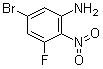 structure of CAS# 1193385-18-0, 5-Bromo-3-fluoro-2-nitrobenzenamine