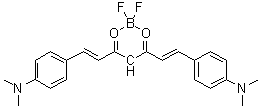 结构式 CAS# 1193447-34-5, (T-4)-[(1E,6E)-1,7-二[4-(二甲基氨基)苯基]-1,6-庚二烯-3,5-二酮]二氟化硼