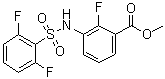 结构式 CAS# 1195768-19-4, 3-[[(2,6-二氟苯基)磺酰基]氨基]-2-氟苯甲酸甲酯