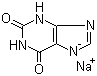 结构式 CAS# 1196-43-6, 黄嘌呤钠盐; 2,6-二羟基嘌呤钠盐