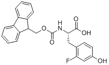 结构式 CAS# 1196146-72-1, N-芴甲氧羰基-2-氟-L-酪氨酸