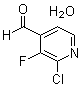 结构式 CAS# 1196156-07-6, 2-氯-3-氟吡啶-4-甲醛水合物