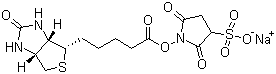 结构式 CAS# 119616-38-5, 生物素-N-羟基琥珀酰亚胺酯-3-磺酸钠盐