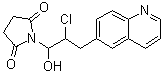 结构式 CAS# 1197377-31-3, 1-[2-氯-1-羟基-3-(6-喹啉基)丙基]-2,5-吡咯烷二酮