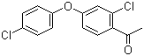 结构式 CAS# 119851-28-4, 2-氯-4-(4-氯苯氧基)苯乙酮; 4-(4-氯苯氧基)-2-氯苯乙酮