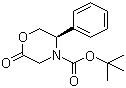 structure of CAS# 119878-90-9, (R)-2-Oxo-5-phenyl-4-morpholinecarboxylic acid tert-butyl ester;(5R)-2-Oxo-5-phenyl-4-morpholinecarboxylic acid tert-butyl ester