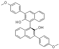 structure of CAS# 1199631-29-2, (1S)-3,3'-Bis(4-methoxyphenyl)[1,1'-binaphthalene]-2,2'-diol