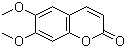structure of CAS# 120-08-1, 6,7-Dimethoxycoumarin;6,7-Dimethoxy-2H-chromen-2-one; 6,7-Dimethoxy-2-benzopyrone