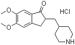 structure of CAS# 120013-39-0, 5,6-Dimethoxy-2-(4-piperidinylmethyl)-1-indanone hydrochloride;2,3-Dihydro-5,6-dimethoxy-2-(4-piperidinylmethyl)-1H-inden-1-one hydrochloride