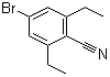 4-溴-2,6-二乙基苯甲腈分子结构 (CAS 1200131-07-2)