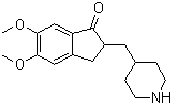 结构式 CAS# 120014-30-4, 5,6-二甲氧基-2-(4-哌啶基)亚甲基-1-茚酮