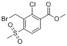 Methyl 3-bromomethyl-2-chloro-4-methylsulfonylbenzoate molecular structure (CAS 120100-44-9)