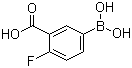 结构式 CAS# 120153-08-4, 3-羧基-4-氟苯硼酸