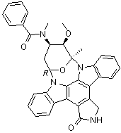 structure of CAS# 120685-11-2, Midostaurin;Benzoylstaurosporine; CGP 41231; CGP 41251; Midostaurin; N-Benzoylstaurosporine; PKC 412