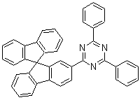 structure of CAS# 1207176-84-8, 2,4-Diphenyl-6-(9,9'-spirobi[9H-fluoren]-2-yl)-1,3,5-triazine;2-(4,6-Diphenyl-1,3,5-triazin-2-yl)spiro-9,9'-bifluorene