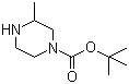 structure of CAS# 120737-59-9, 4-N-Boc-2-Methyl-piperazine;3-Methyl-piperazine-1-carboxylic acid tert-butyl ester; tert-Butyl 3-methylpiperazine-1-carboxylate