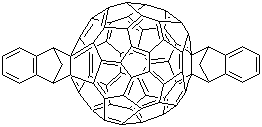 structure of CAS# 1207461-57-1, 1',1'',4',4''-Tetrahydrodi[1,4]methanonaphthaleno[1,2:2',3';56,60:2'',3''][5,6]fullerene-C60-Ih