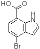 structure of CAS# 1211594-25-0, 4-Bromo-1H-indole-7-carboxylic acid