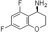 结构式 CAS# 1212993-64-0, (4S)-5,7-二氟-3,4-二氢-2H-1-苯并吡喃-4-胺