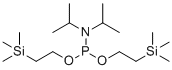 structure of CAS# 121373-20-4, Bis(2-(trimethylsilyl)ethyl) diisopropylphosphoramidite;N-[bis(2-trimethylsilylethoxy)phosphanyl]-N-propan-2-ylpropan-2-amine