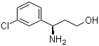 结构式 CAS# 1213949-37-1, (3R)-3-氨基-3-(3-氯苯基)丙醇