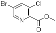 结构式 CAS# 1214336-41-0, 5-溴-3-氯-2-吡啶羧酸甲酯