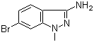 structure of CAS# 1214899-85-0, 6-Bromo-1-methyl-1H-indazol-3-amine