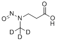structure of CAS# 1215691-18-1, N-Nitroso-N-(methyl-d3)-3-aminopropionic Acid;3-[nitroso(trideuteriomethyl)amino]propanoic acid