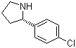 结构式 CAS# 1217651-75-6, (S)-2-(4-氯苯基)吡咯烷
