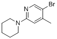 结构式 CAS# 1219960-78-7, 5-溴-4-甲基-2-(1-哌啶基)吡啶