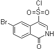 结构式 CAS# 1220229-87-7, 6-溴-1,2-二氢-1-氧代-4-异喹啉磺酰氯