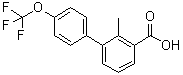 structure of CAS# 1221722-10-6, 2-Methyl-4'-(trifluoromethoxy)[1,1'-biphenyl]-3-carboxylic acid