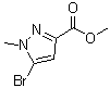 structure of CAS# 1222174-92-6, 5-Bromo-1-methyl-1H-pyrazole-3-carboxylic acid methyl ester;Methyl 5-bromo-1-methyl-1H-pyrazole-3-carboxylate