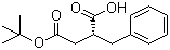 structure of CAS# 122225-33-6, (R)-2-Benzylbutanedioic acid 4-tert-butyl ester;(R)-2-Benzyl-4-tert-butoxy-4-oxobutanoic acid