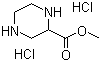 structure of CAS# 122323-88-0, Piperazine-2-carboxylic acid methyl ester dihydrochloride