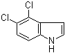 结构式 CAS# 122509-73-3, 4,5-二氯吲哚