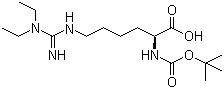 结构式 CAS# 122532-94-9, N-叔丁氧羰基-N'-[(二乙基氨基)亚氨基甲基]-L-赖氨酸
