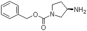 结构式 CAS# 122536-72-5, (S)-1-苄氧羰基-3-氨基吡咯烷