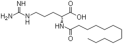结构式 CAS# 1225433-34-0, N-月桂酰基-D-精氨酸; N-(1-羰基十二烷基)-D-精氨酸