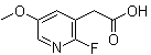 结构式 CAS# 1227564-07-9, 2-氟-5-甲氧基-3-吡啶乙酸
