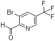 structure of CAS# 1227601-42-4, 3-Bromo-5-(trifluoromethyl)-2-pyridinecarboxaldehyde