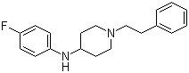 structure of CAS# 122861-41-0, Despropionyl p-Fluoro Fentanyl;N-(4-fluorophenyl)-1-(2-phenylethyl)piperidin-4-amine