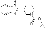 structure of CAS# 1229000-10-5, 3-(Benzimidazol-2-yl)piperidine-1-carboxylic acid tert-butyl ester;tert-Butyl 3-(1H-benzimidazol-2-yl)piperidine-1-carboxylate