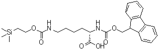 structure of CAS# 122903-68-8, N2-[(9H-Fluoren-9-ylmethoxy)carbonyl]-N6-[[2-(trimethylsilyl)ethoxy]carbonyl]-L-lysine