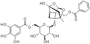 structure of CAS# 122965-41-7, 6'-O-Galloyl paeoniflorin;Galloylpaeoniflorin