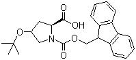 Fmoc-4-tert-butoxy-L-proline molecular structure (CAS 122996-47-8)